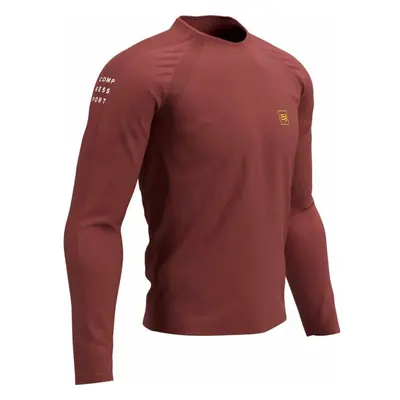 Compressport TRAINING TSHIRT LS Férfi hosszú ujjú edzőfelső, piros, méret