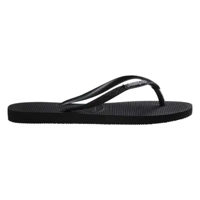 HAVAIANAS SLIM GLITTER II Női strandpapucs, fekete, méret 43/44