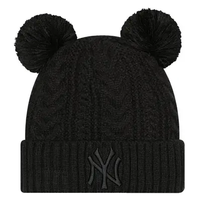 New Era MLB WMNS DOUBLE POM CUFF BEANIE NEW YORK YANKEES Téli sapka, fekete, méret