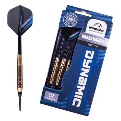 Windson DYNAMIC G BRASS SET Sárgaréz darts nyilak puha hegyekkel, fekete, méret