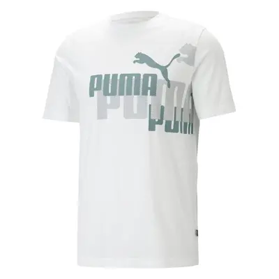 Puma ESS+LOGO POWER TEE Férfi póló, fehér, méret