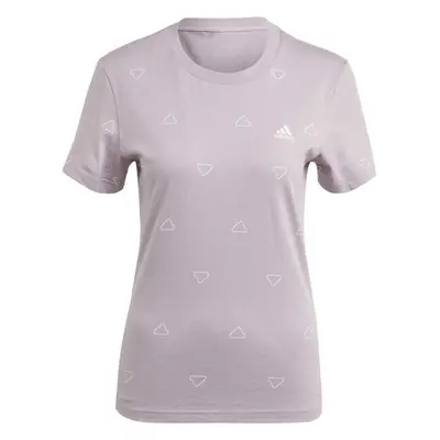 adidas ESSENTIALS MONOGRAM SLIM GRAPHIC TEE Női póló, lila, méret