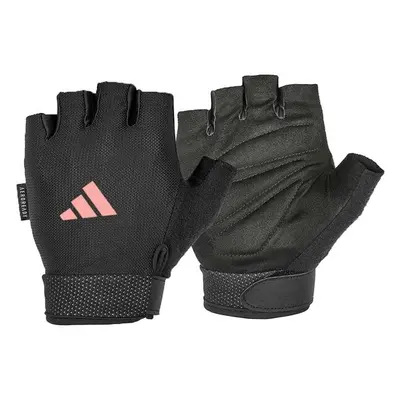 adidas ESSENTIAL ADJUSTABLE GLOVES W Női súlyemelő kesztyű, fekete, méret