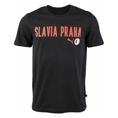 Puma Slavia Prague Graphic Tee DBLU Férfi póló, fekete, méret