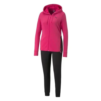 Puma CLASSIC HOODED TRACKSUIT FL CL G Lány melegítő szett, fekete, méret