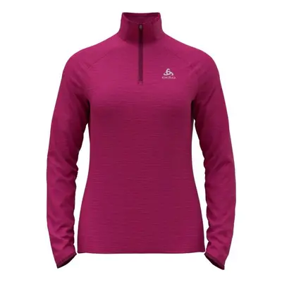 Odlo W MIDLAYER 1/2 ZIP RUN EASYWARM Női felső futáshoz, rózsaszín, méret