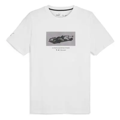 Puma BMW MOTORSPORT NEW ESSENTIALS CAR CRAPHIC TEE Férfi póló, fehér, méret