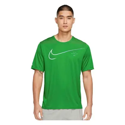 Nike NK DF UV RUN DVN MILER GX SS Férfi futópóló, zöld, méret