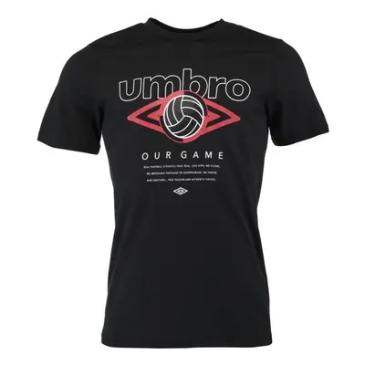 Umbro FW RETRO FOOTVALL GRAPHIC TEE Férfi póló, fekete, méret