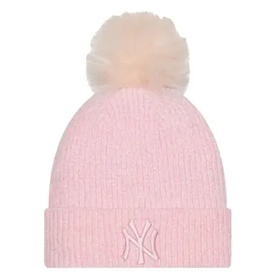 New Era MLB WMNS CHENILLE BOBBLE BEANIE NEW YORK YANKEES Téli sapka, rózsaszín, méret