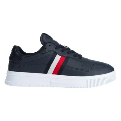 Tommy Hilfiger SUPERCUP LEATHER STRIPES Férfi teniszcipő, sötétkék, méret