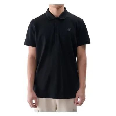 4F POLO SHIRT Férfi galléros póló, fekete, méret