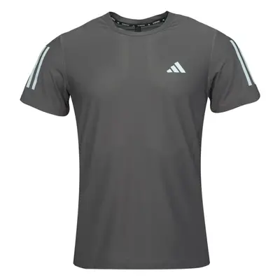 adidas OWN THE RUN TEE Férfi póló futáshoz, sötétszürke, méret