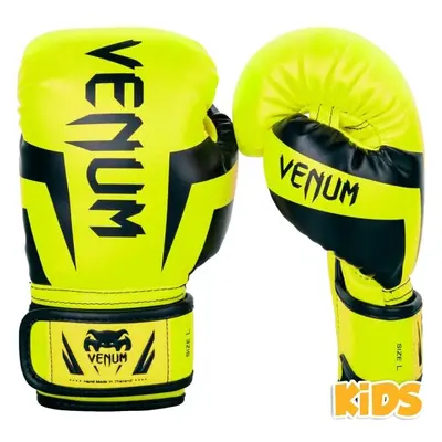 Venum ELITE BOXING GLOVES KIDS - EXCLUSIVE FLUO Gyerek bokszkesztyű, fényvisszaverő neon, méret