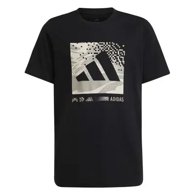 adidas CAMO LOGO TEE Fiú póló, fekete, méret