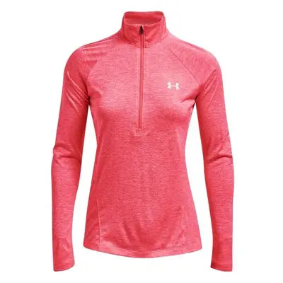 Under Armour TECH 1/2 ZIP - TWIST Női pulóver, rózsaszín, méret