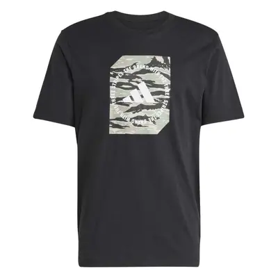 adidas CAMO LOGO TEE Fiú póló, fekete, méret