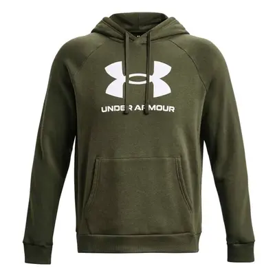 Under Armour RIVAL FLEECE LOGO HD Férfi pulóver, khaki, méret