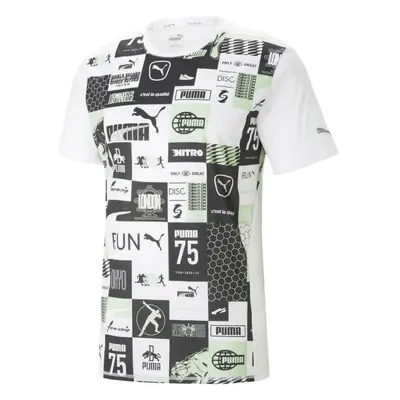 Puma RUN FAVORITE AOP TEE Férfi póló, fehér, méret