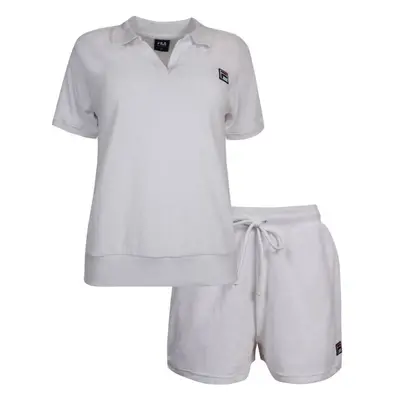 Fila SET POLO AND SHORT PANTS IN SPONGE TERRY Női pizsama, fehér, méret