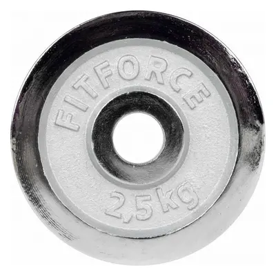 Fitforce SÚLYZÓTÁRCSA 2,5KG CHROM 30MM Súlyzótárcsa, ezüst, méret