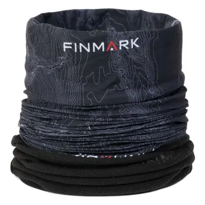 Finmark FSW-216 Multifunkcionális kendő fleece résszel, fekete, méret