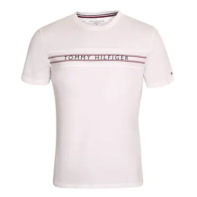 Tommy Hilfiger CLASSIC-CN SS TEE PRINT Férfi póló, fehér, méret