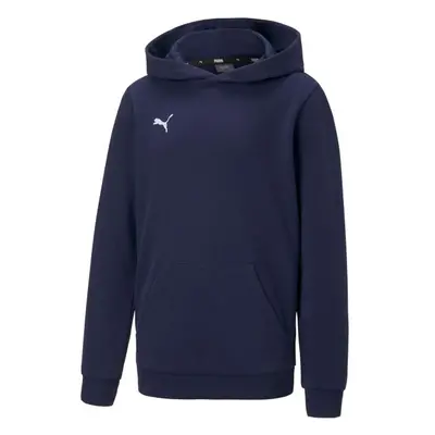 Puma TEAMGOAL CASUALS HOODY JR Gyerek pulóver focihoz, sötétkék, méret