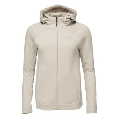 Puma EVOSTRIPE FULL ZIP HOODY Női pulóver, bézs, méret