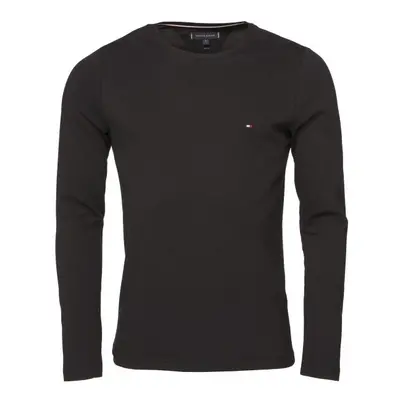 Tommy Hilfiger STRETCH SLIM FIT LONG SLEEVE TEE Férfi felső, fekete, méret