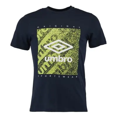 Umbro FW GRAIN GRAPHIC TEE Férfi póló, sötétkék, méret