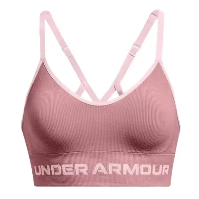 Under Armour SEAMLESS LOW LONG RIB Női melltartó, rózsaszín, méret