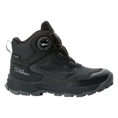 Jack Wolfskin CYROX TEXAPORE DIAL MID K Gyerek túracipő, fekete, méret