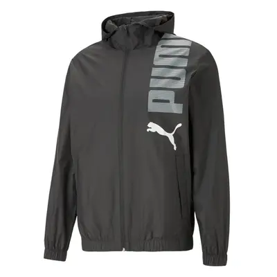 Puma HOODED GRAPHIC WINDBREAKER Férfi kabát, fekete, méret