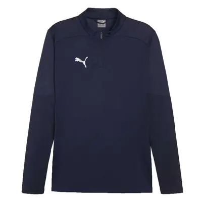 Puma TEAMFINAL TRAINING 1/4 ZIP Férfi futball felső, sötétkék, méret