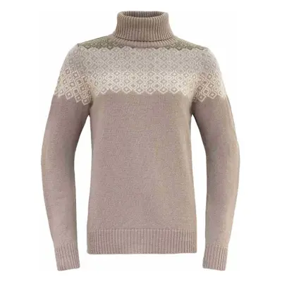 Devold SYVDE WOOL HIGH NECK Női pulóver, bézs, méret