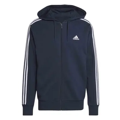 adidas ESSENTIALS FRENCH 3-STRIPES HOODIE Férfi pulóver, sötétkék, méret