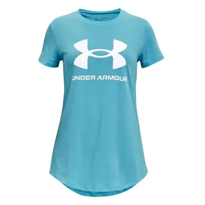 Under Armour LIVE SPORTSTYLE GRAPHIC SS Lány póló, türkiz, méret