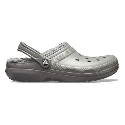 Crocs CLASSIC FUZZ LINED CLOG Női belebújós cipő, szürke, méret 36/37