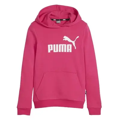 Puma ESS LOGO HOODIE FL G Lány pulóver, rózsaszín, méret