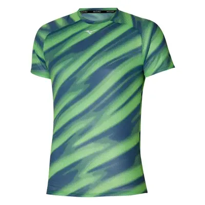 Mizuno DRYAEROFLOW GRAPHIC TEE Férfi futópóló, sötétkék, méret