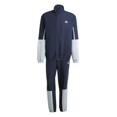 adidas COLORBLOCK 3-STRIPES TRACKSUIT Férfi melegítő szett, sötétkék, méret