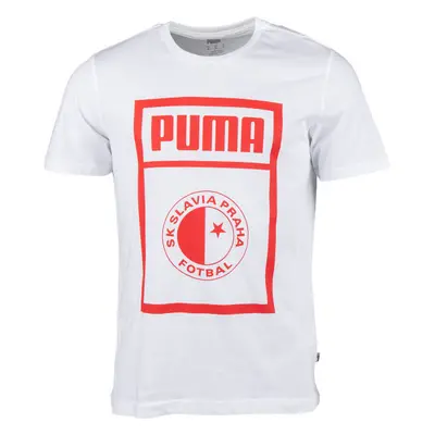 Puma SLAVIA PRAGUE GRAPHIC TEE Férfi póló, fehér, méret