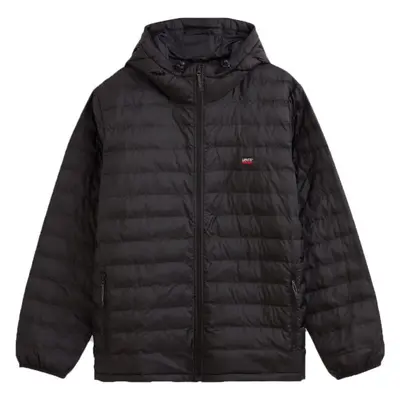 Levi's® PRESIDIO PACKABLE HOODED JACKET Férfi kabát, fekete, méret