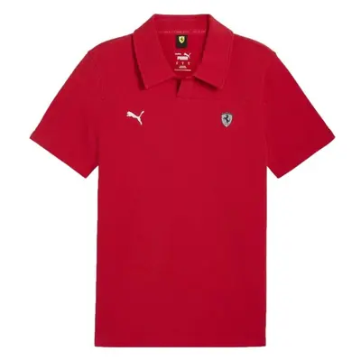 Puma FERRARI STYLE POLO Férfi galléros póló, piros, méret