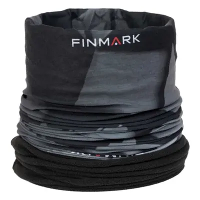 Finmark FSW-219 Multifunkcionális kendő fleece résszel, fekete, méret