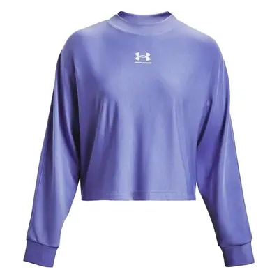 Under Armour UA RIVAL TERRY OVERSIZED CRW Női edző póló, kék, méret