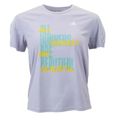 adidas OWN THE RUN TEE Női póló futáshoz, lila, méret