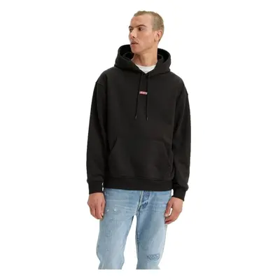 Levi's® RELAXED BABY TAB HOODIE Férfi pulóver, fekete, méret