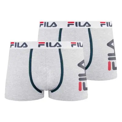 Fila BOXER 2-PACK Férfi bokszeralsó, szürke, méret